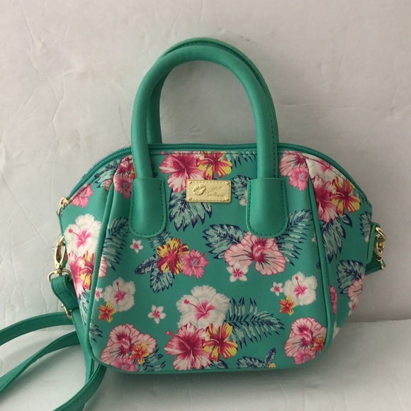 Betsey Johnson Handbag Crossbody Floral Green - Picture 6 of 10